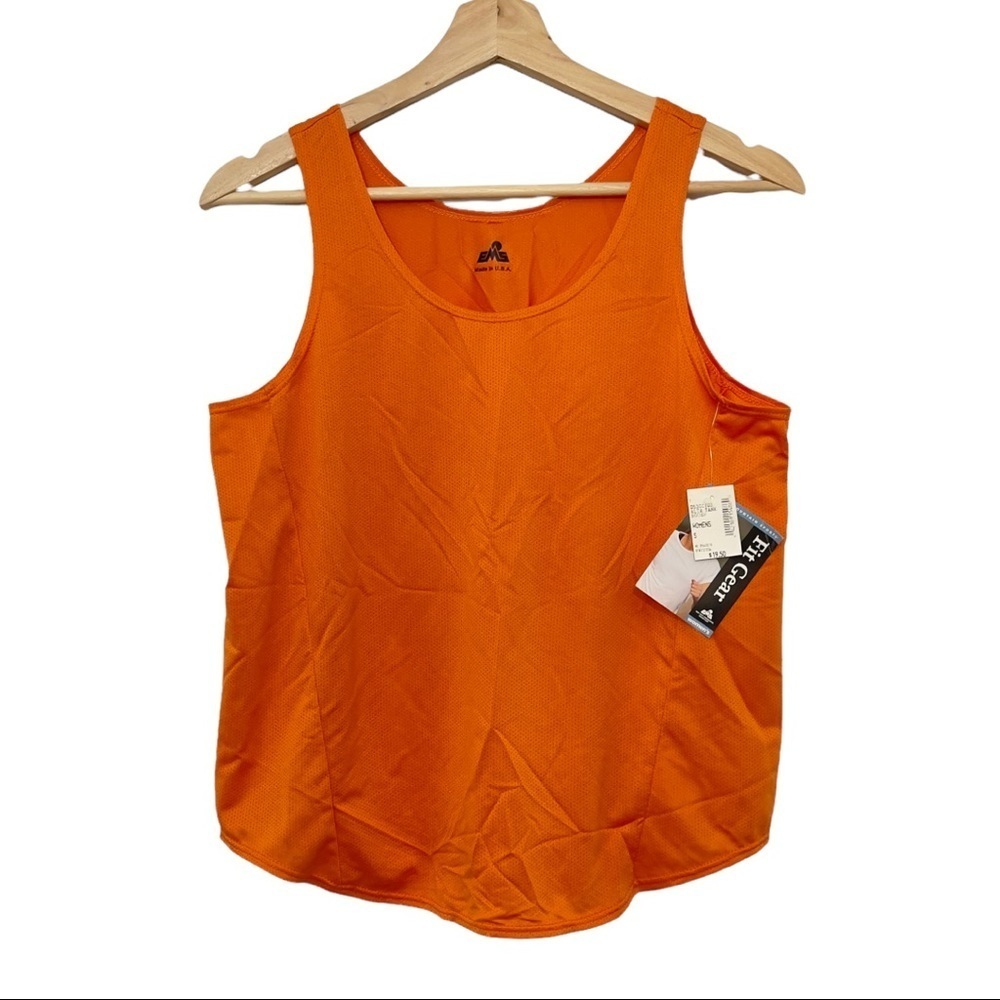 EMS Eastern Mountain Sports Women’s COOLMAX Fit Gear Orange Mesh Tank Top S - Picture 1 of 7